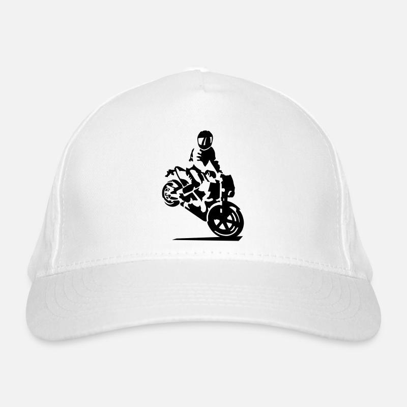 motorcycle stunt Organic Baseball Cap