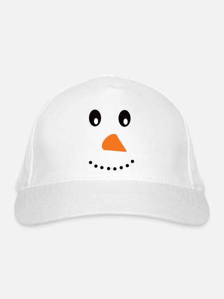 Schneemann - Bio-Baseballkappe - Weiß