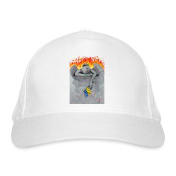 Tears for Ukraine - Organic Baseball Cap - white - Front
