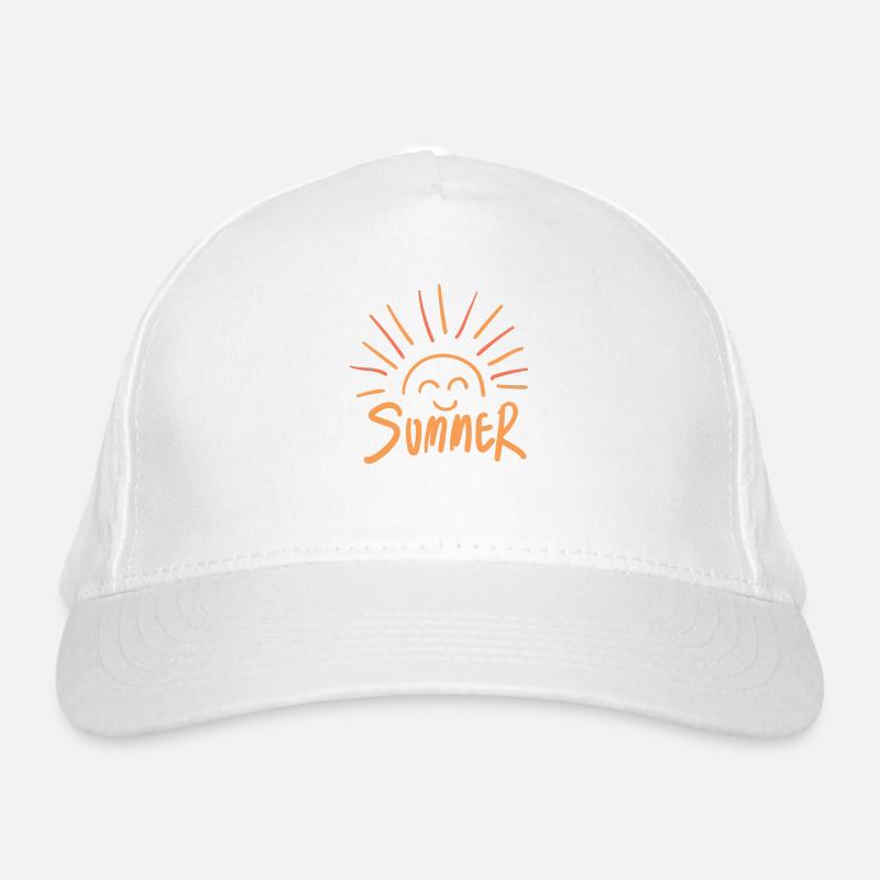 Lebendige Sommer Sonnenstrahlen Illustration Bio-Baseballkappe