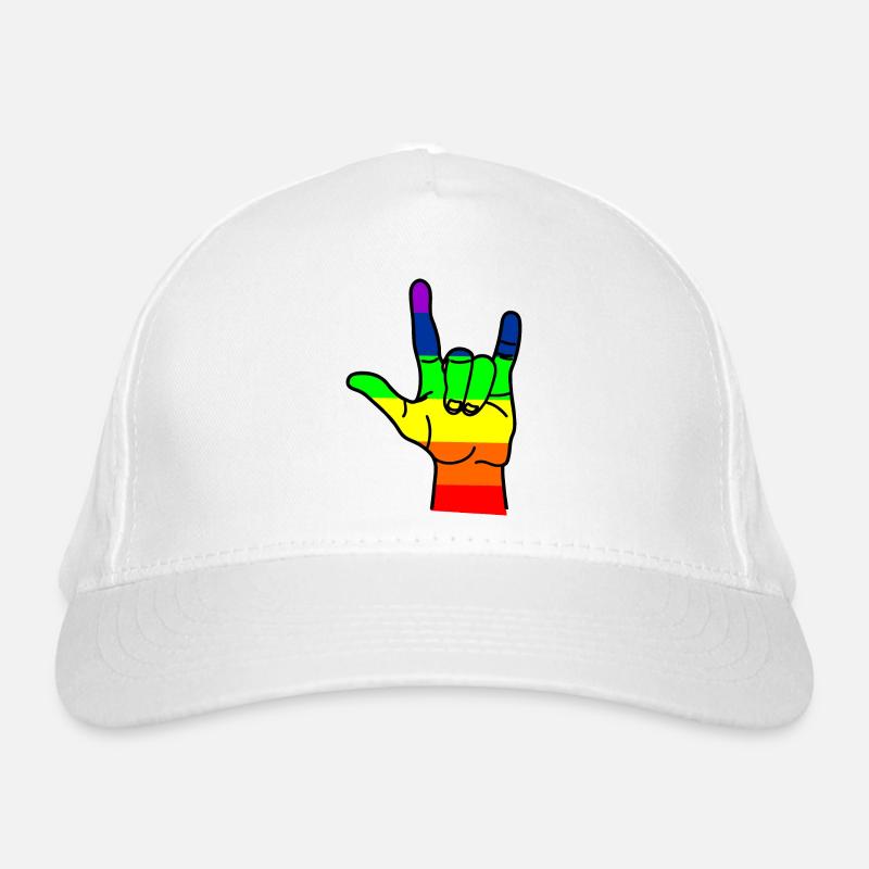 Rainbow hand respect Organic Baseball Cap