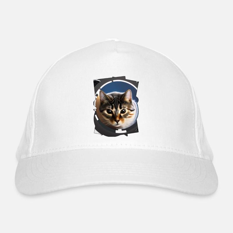 Space cat Bio-Baseballkappe