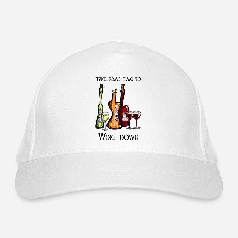 PRENEZ LE TEMPS DE BOIRE DU VIN - WINE LOVER POP ART Casquette classique bio