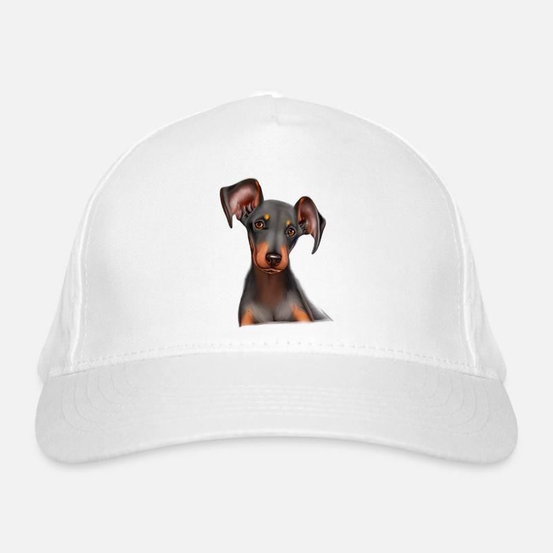 Dobermann Hund Dobermanntrainer Dobermannwelpe Bio-Baseballkappe