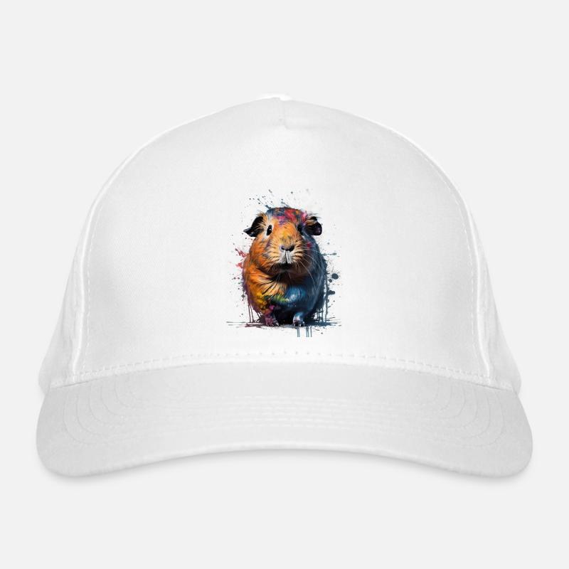 Cochon d’Inde à l’aquarelle avec une peinture colorée Casquette classique bio