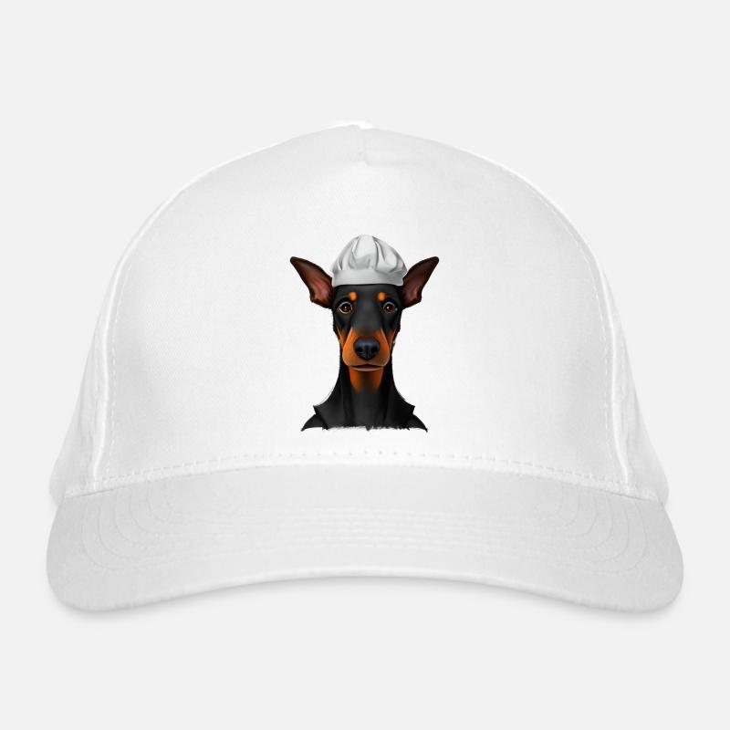Dobermann Gastronom Dobermannwelpe Hund Köche Bio-Baseballkappe