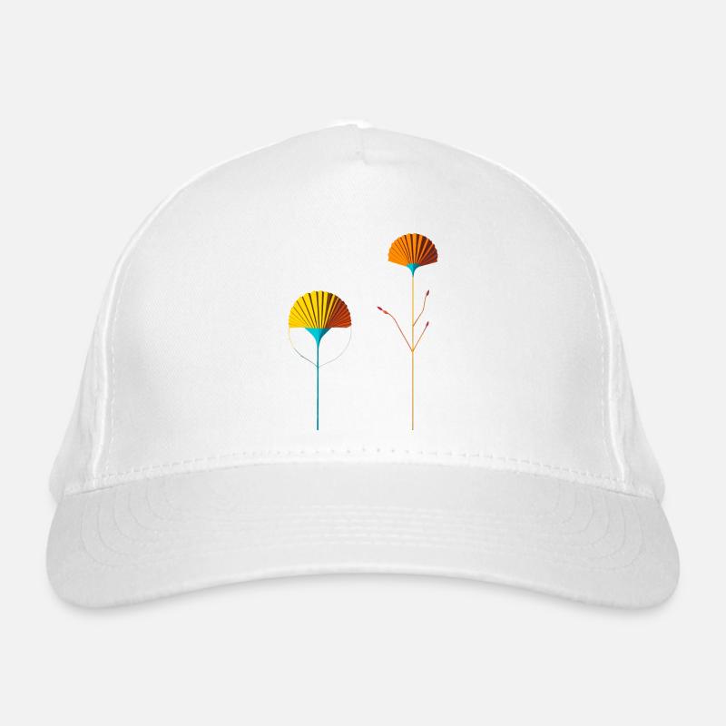 Abstrakte Farbblütenfächer Bio-Baseballkappe