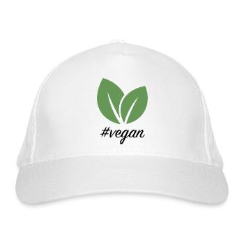 #vegan Vegan Design - Organic Baseball Cap - white - Front
