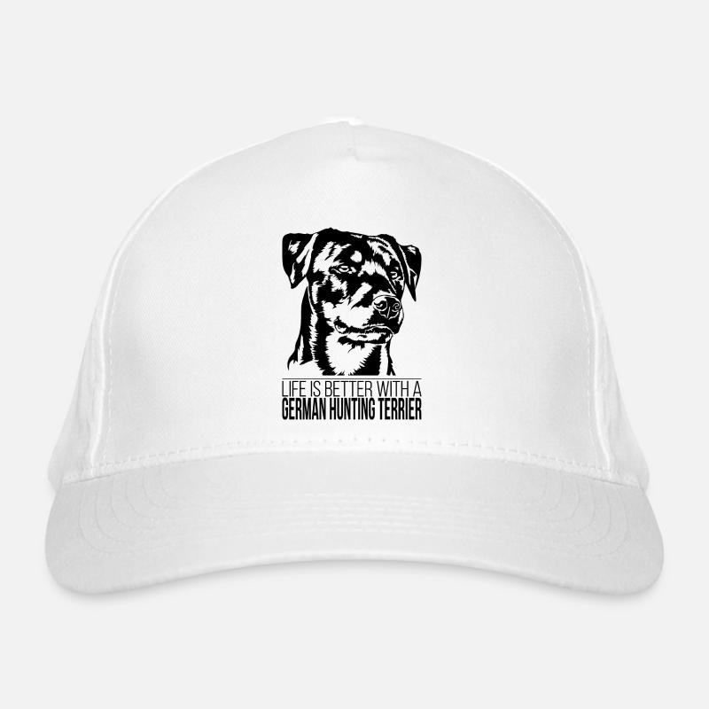 German Hunting Terrier life is better Wilsigns Bio-Baseballkappe