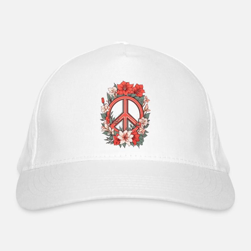 Friedenszeichen Bio-Baseballkappe