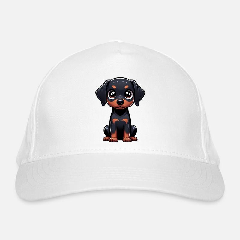 Illustration numérique de doberman mignon Casquette classique bio