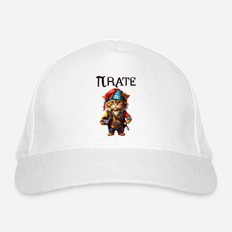 Chat pirate de Pi Day Casquette classique bio