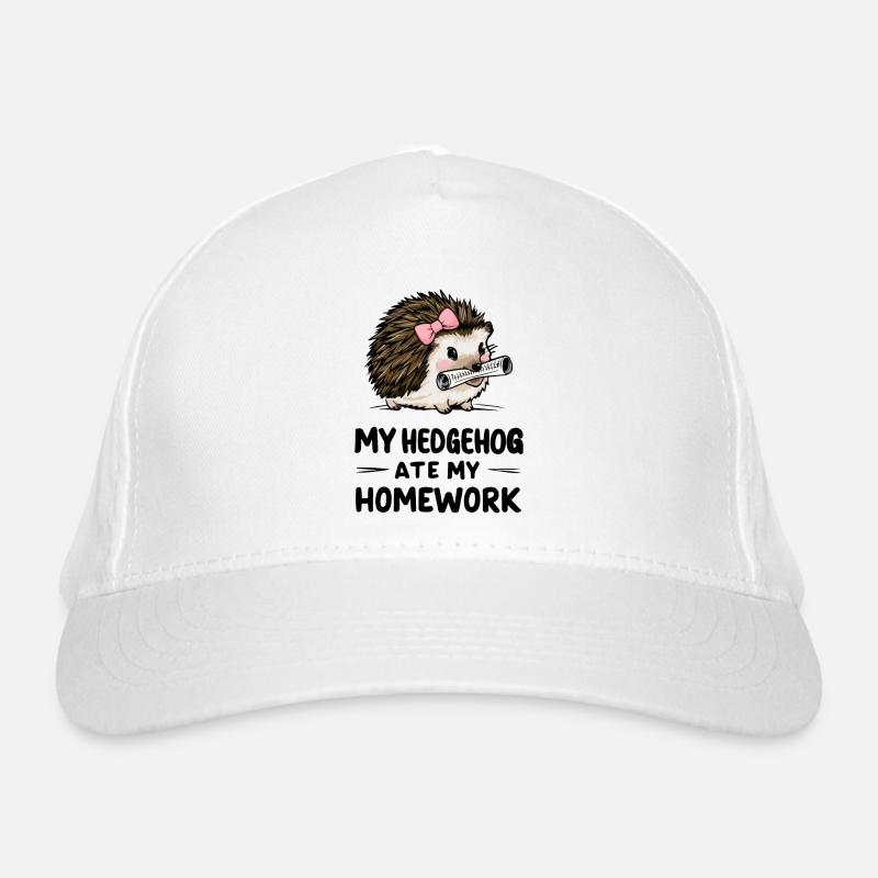 My hedgehog ate my homework Organic Baseball Cap