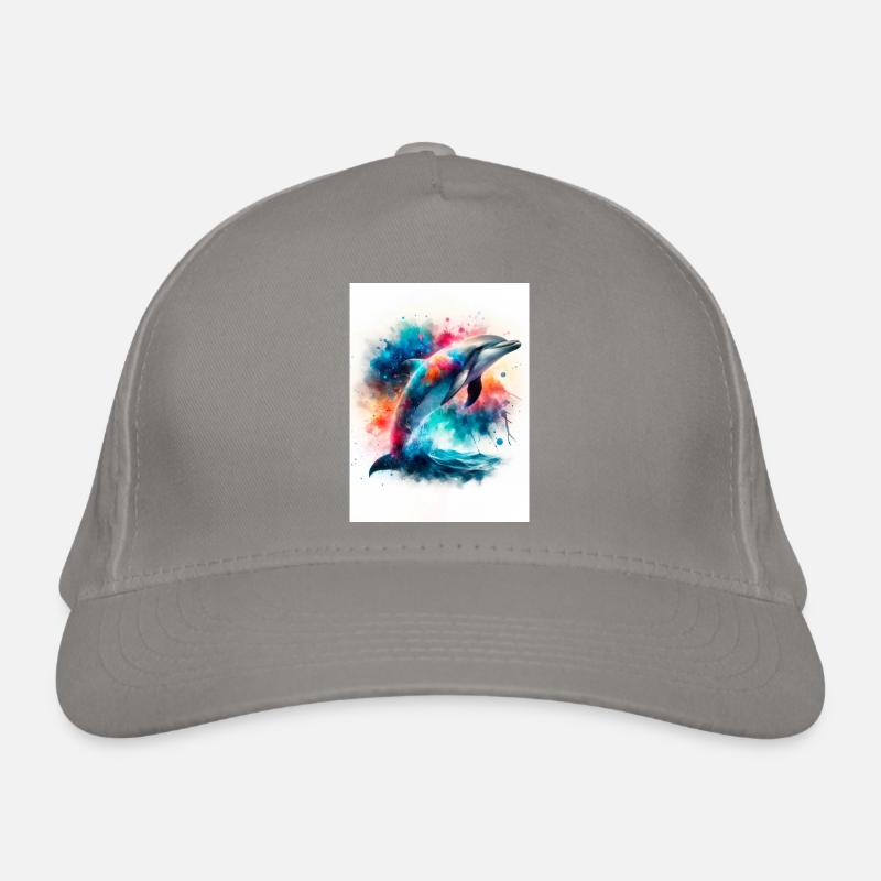 Ein sehr glücklicher Delfin Bio-Baseballkappe