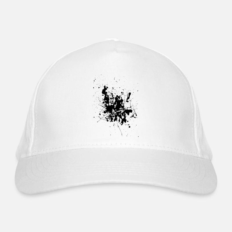 Black.Splash - Bio-Baseballkappe - Weiß