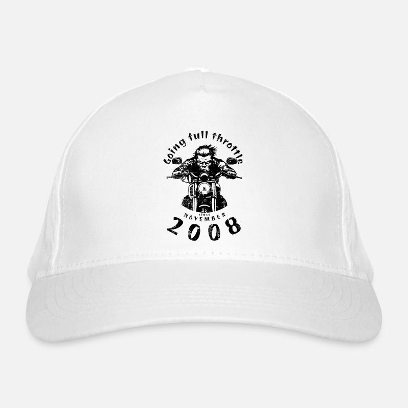 16. Geburtstag: Going full throttle since 11/2008 Organic Baseball Cap