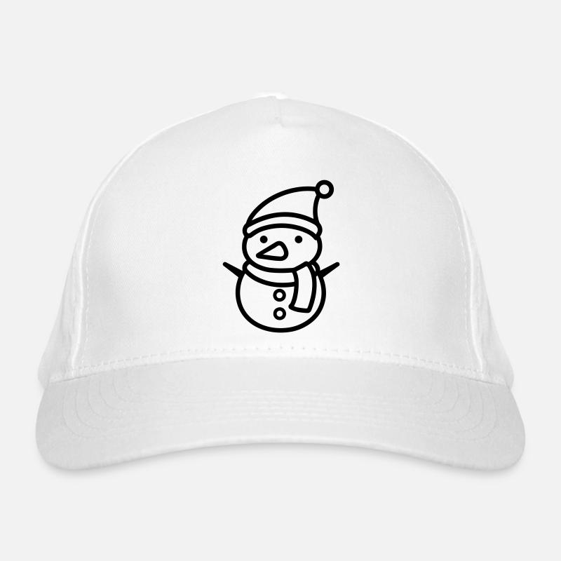 Snowman Organic Baseball Cap