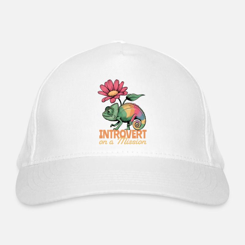 Introverti en mission – Chameleon Power - Casquette classique bio - blanc
