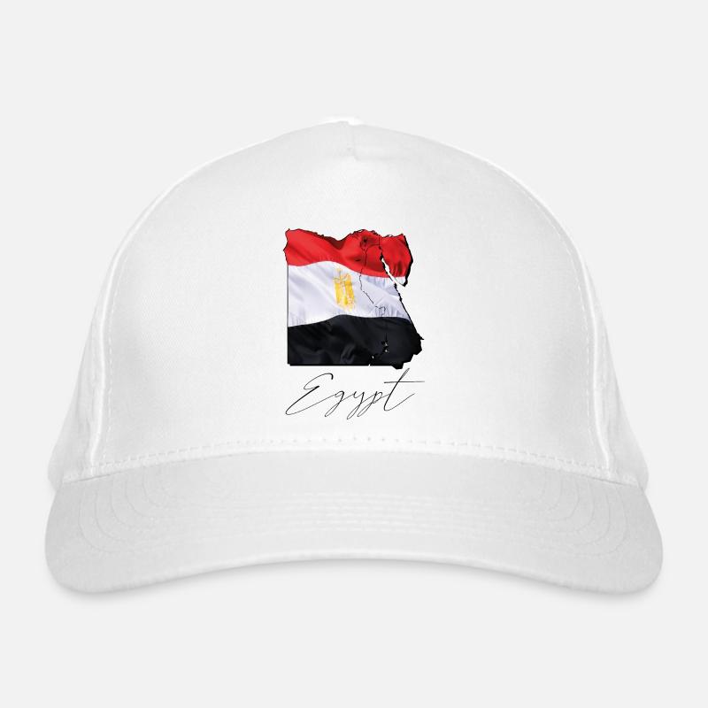 Drapeau de l’Égypte en Égypte Carte EN Casquette classique bio