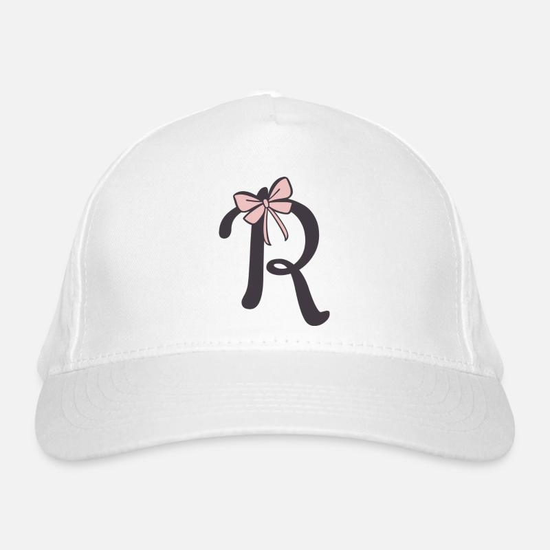 Anfangsbuchstabe R Schleifchen Bio-Baseballkappe