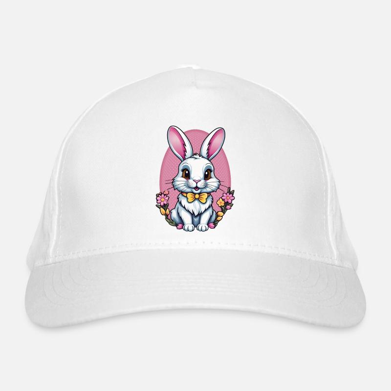 Häschen - Bio-Baseballkappe - Weiß