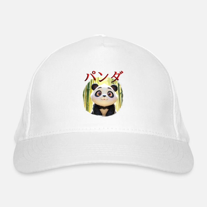 Cute Panda Design Organic Baseball Cap