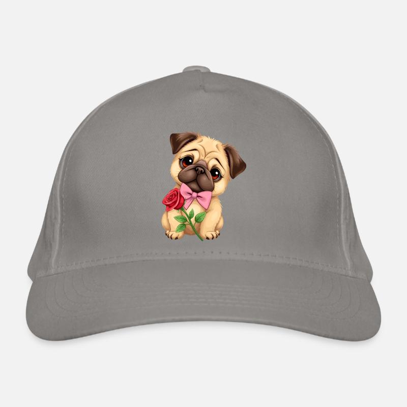 Pug Dog Organic Baseball Cap