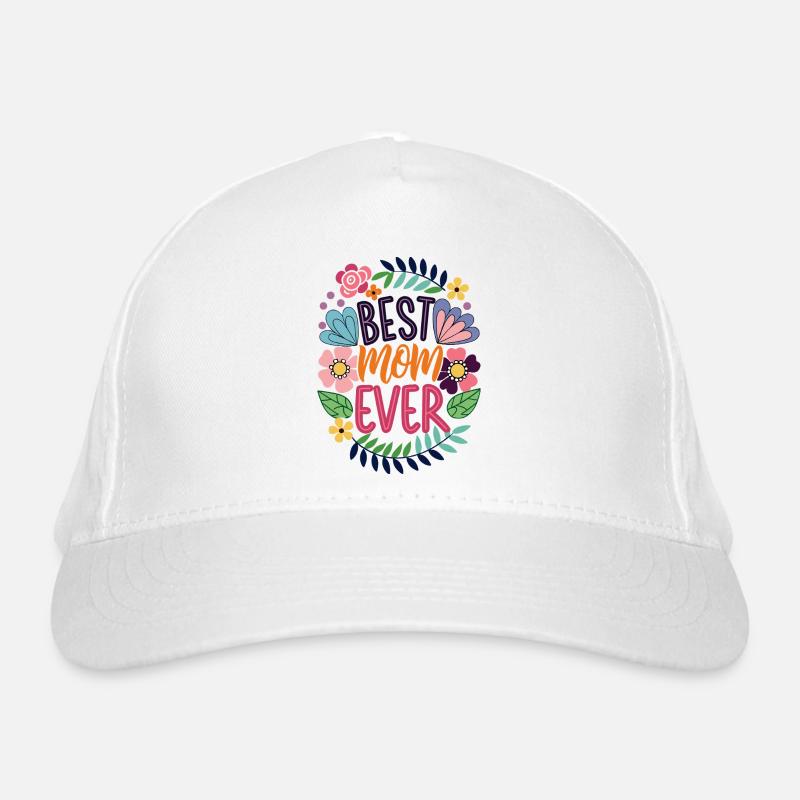 Beste Mama aller Zeiten - Bio-Baseballkappe - Weiß