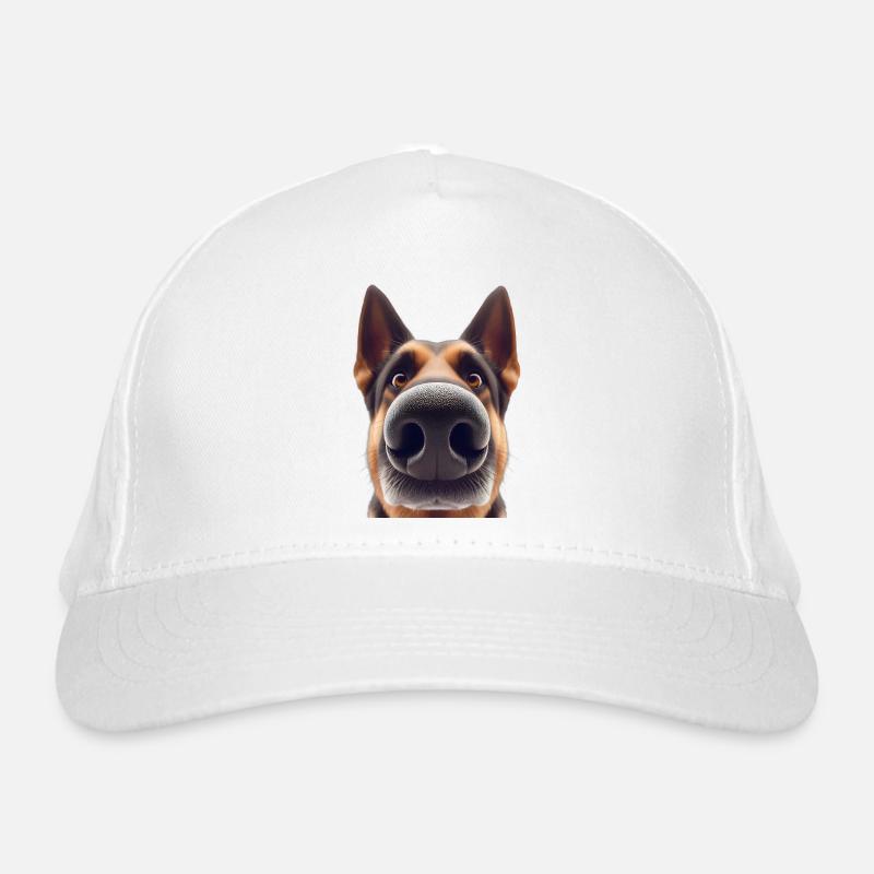 Hundekopf 9 Schäferhund Bio-Baseballkappe