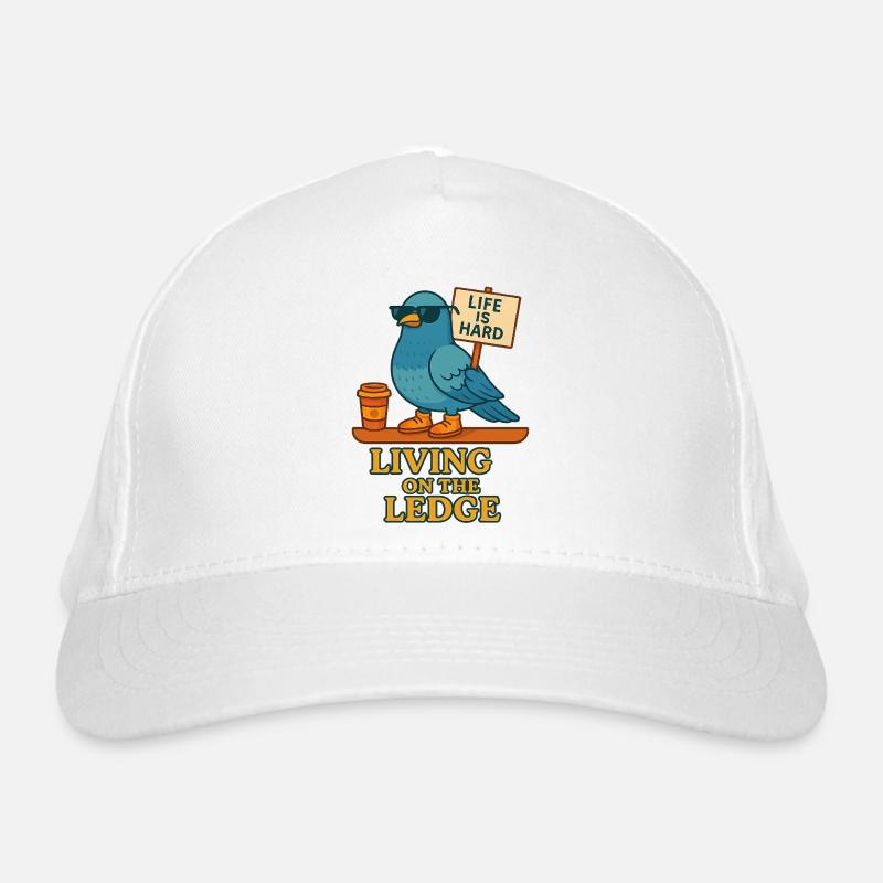 Funny Dove with Shield & Coffee Organic Baseball Cap