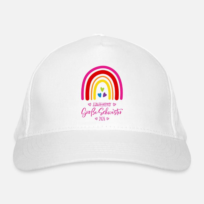 Große Schwester 2026 Regenbogen Bio-Baseballkappe