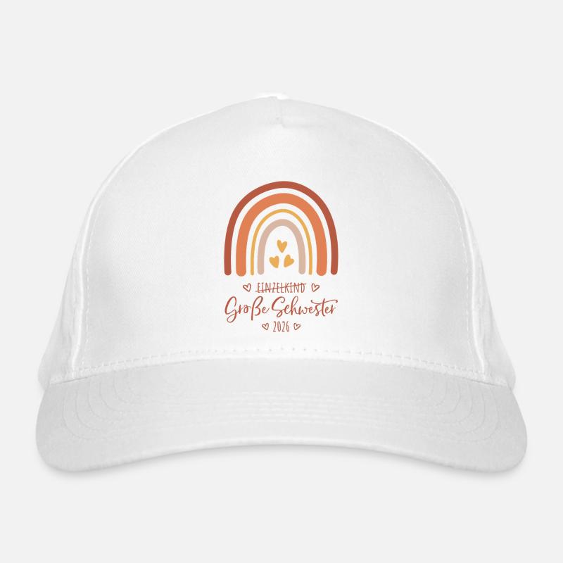 Große Schwester 2026 Regenbogen Bio-Baseballkappe