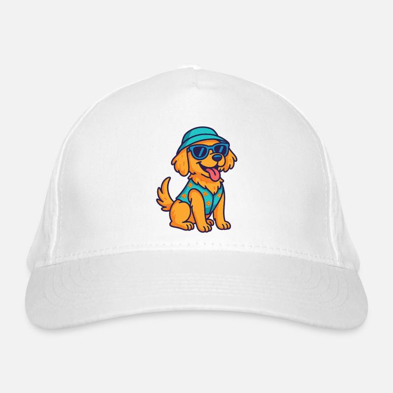 Cooler Hund – Süßer Cartoon mit Stil Bio-Baseballkappe