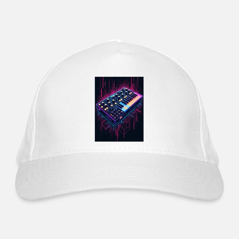 Futuristic synthesizer design Organic Baseball Cap
