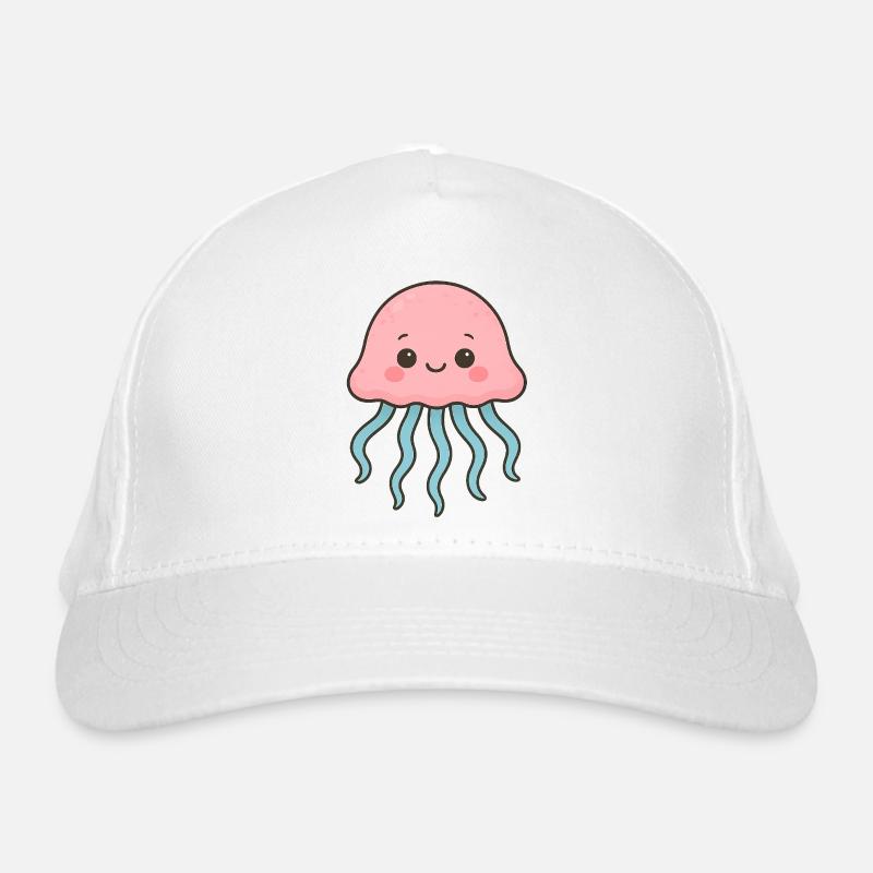Illustration de méduse mignonne Casquette classique bio