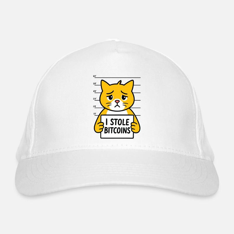 Funny Bitcoin Cat Digital Money Organic Baseball Cap