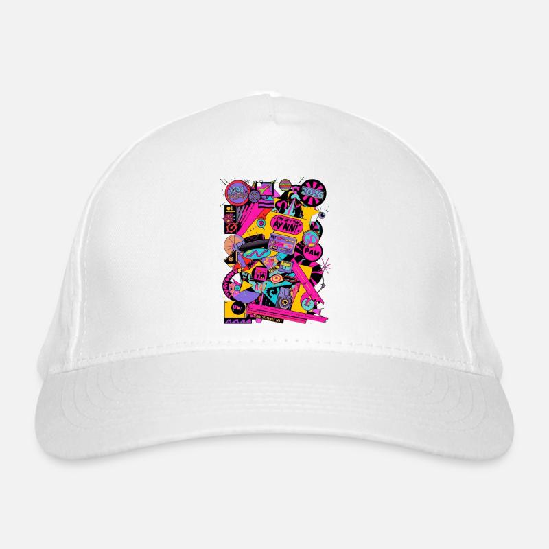 Néon Rétro Pop Art Design 2000's 90's Casquette classique bio