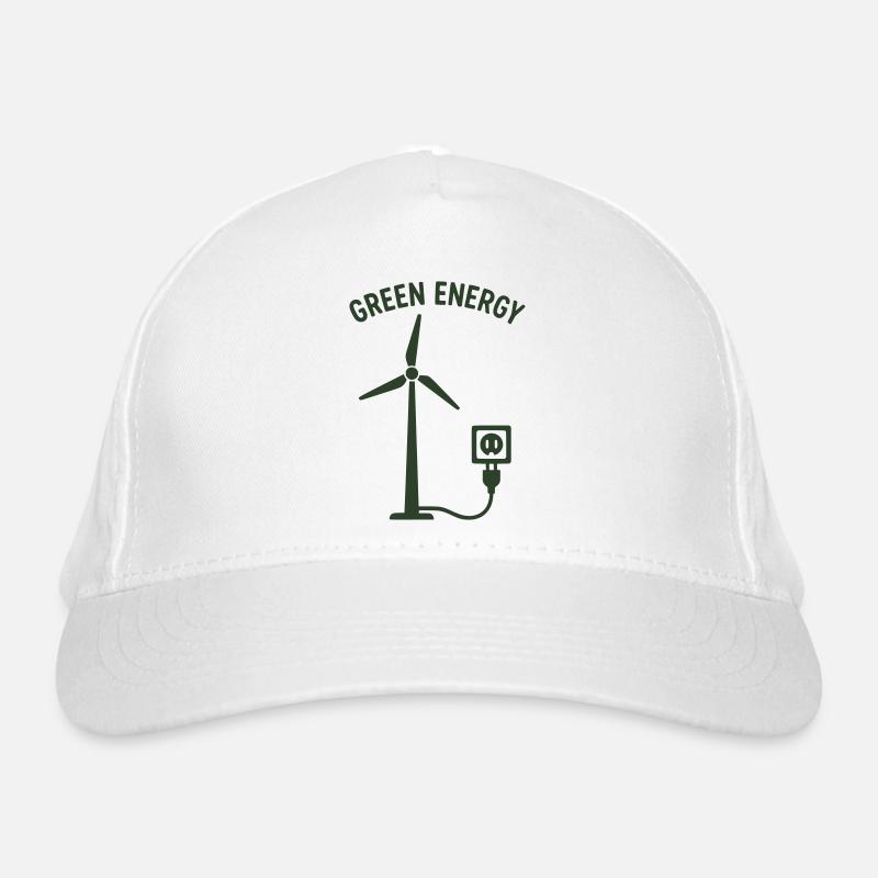 Green Energy Wind Power Socket Organic Baseball Cap