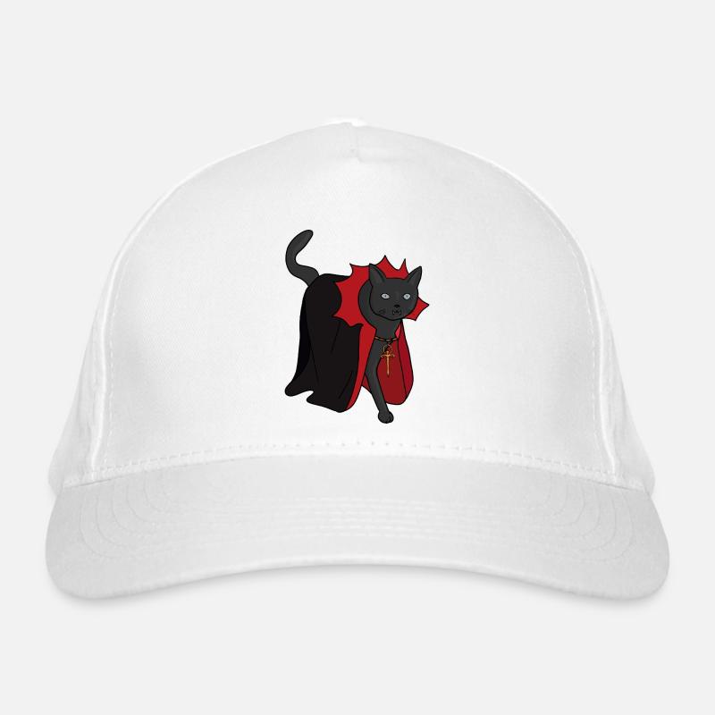 Nocturnal Vampire Cat Organic Baseball Cap