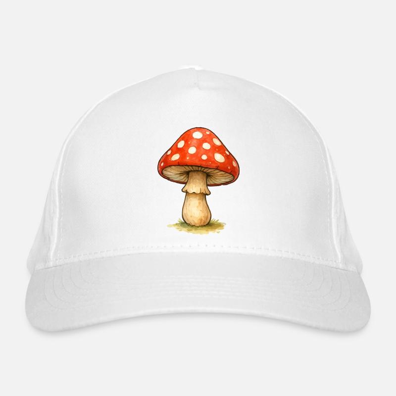 Illustration de champignon rouge Casquette classique bio