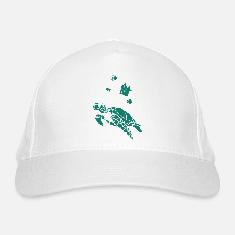 Turtle anf Flag fish Bio-Baseballkappe