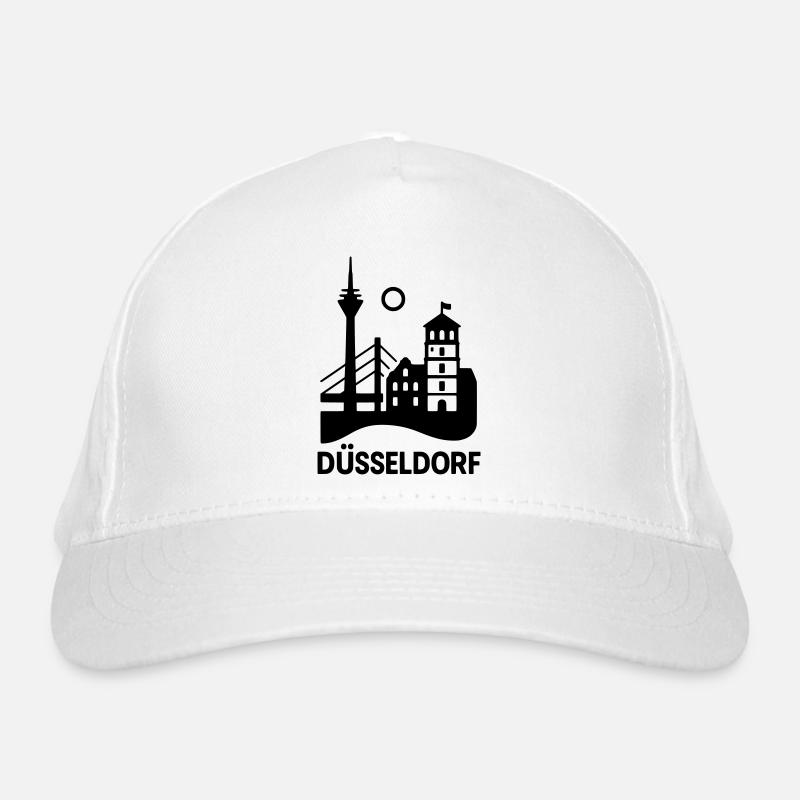 Dusseldorf Landmark Silhouette Organic Baseball Cap