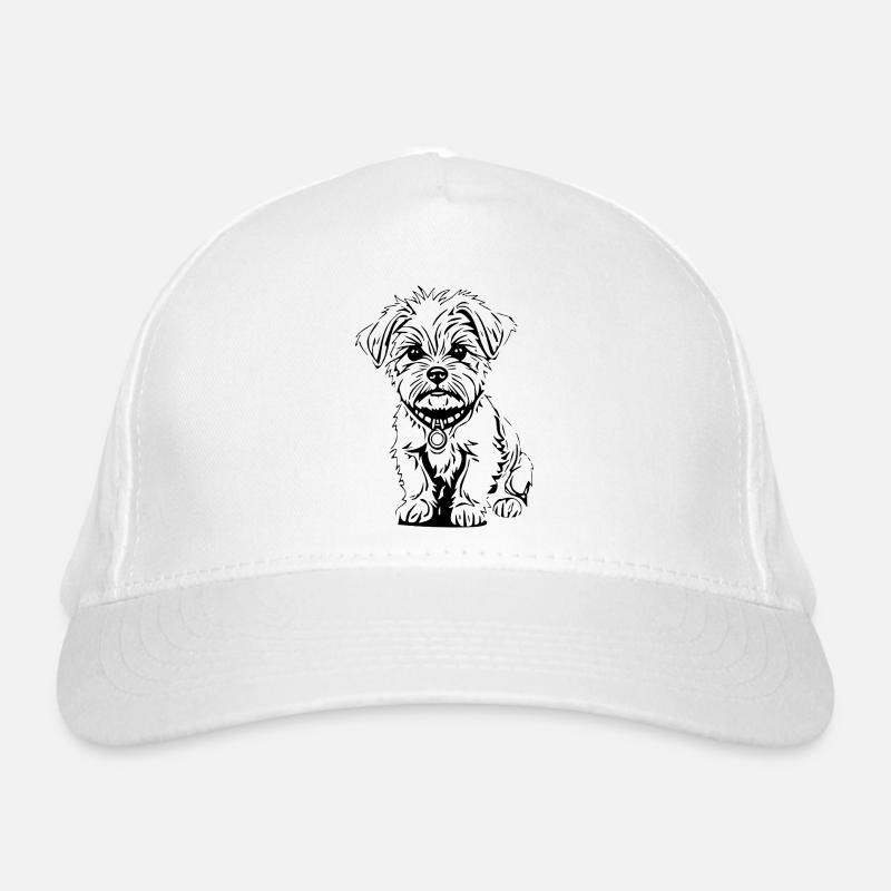 Le petit chien noir mignon Casquette classique bio