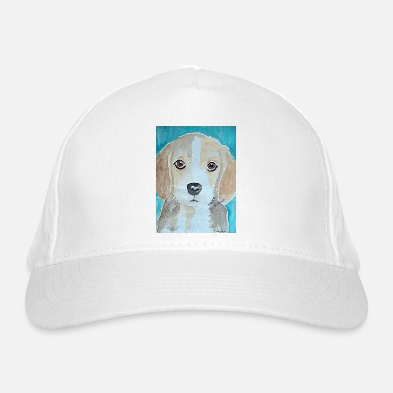 Chiot Beagle, aquarelle Casquette classique bio