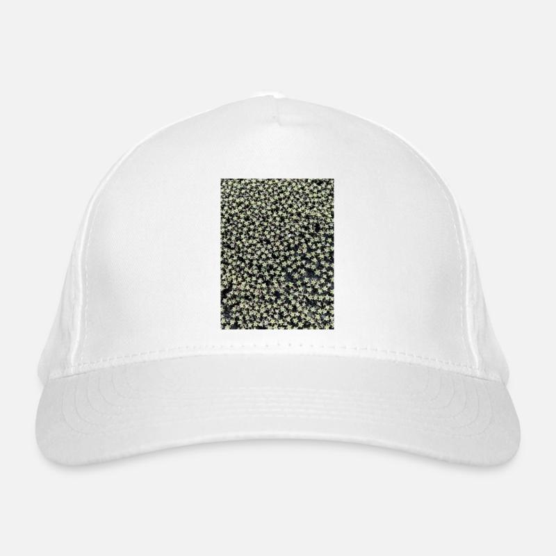 Star pattern in green shimmer Organic Baseball Cap
