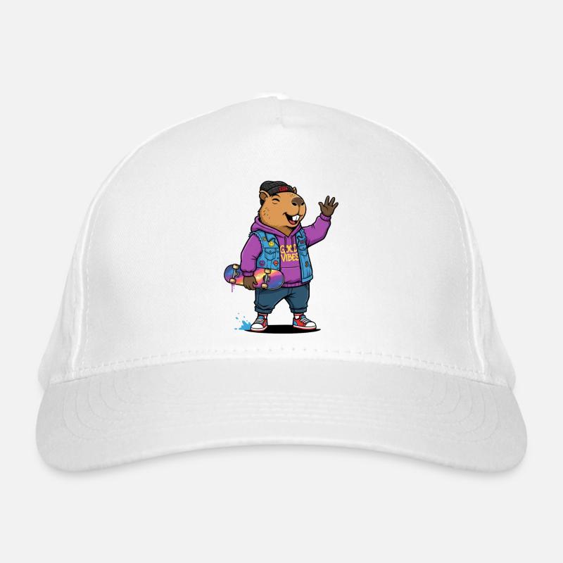 Beaver Skate Vibes Pullover Hoodie Organic Baseball Cap
