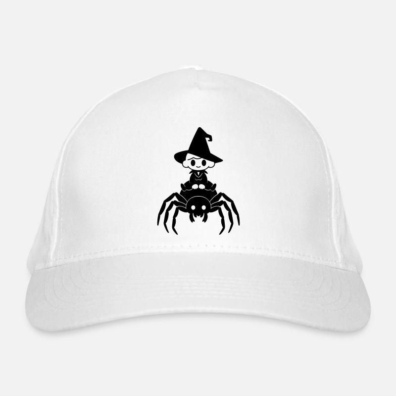 Motif Halloween de la Sorcière Mignonne Rides Araignée Casquette classique bio