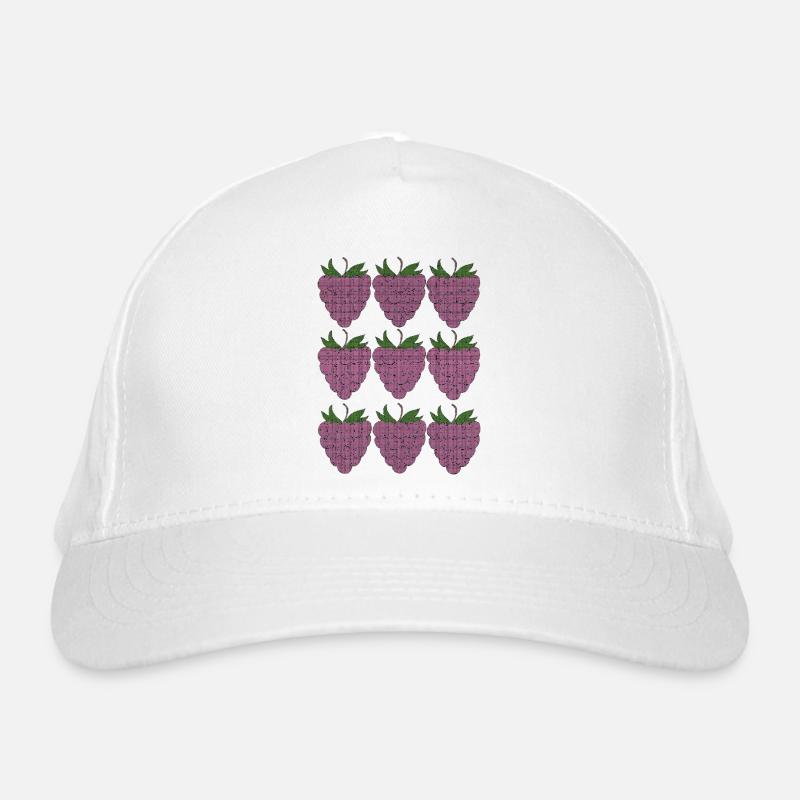 raspberry pattern textile Organic Baseball Cap
