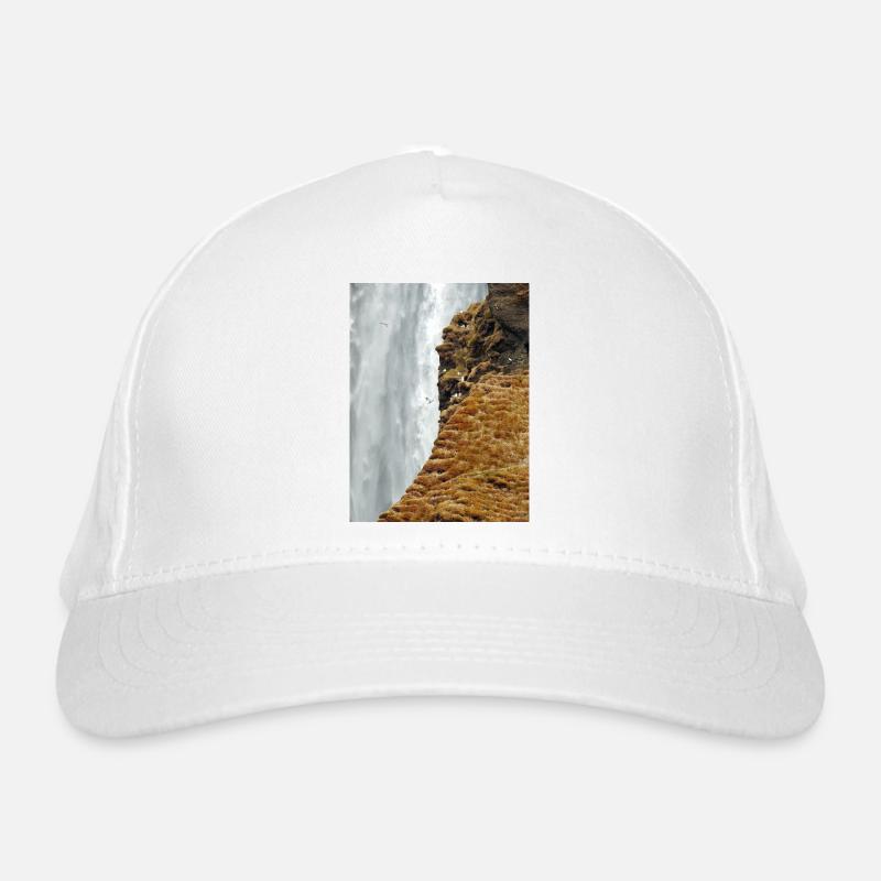 Panorama de la cascade de la falaise mousseuse Casquette classique bio