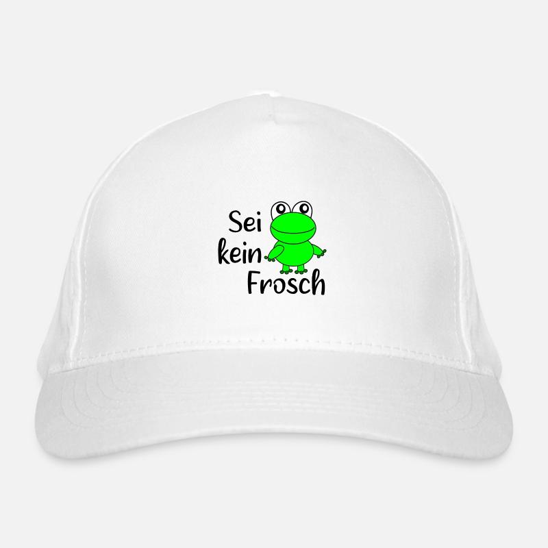Frosch  - Bio-Baseballkappe - Weiß